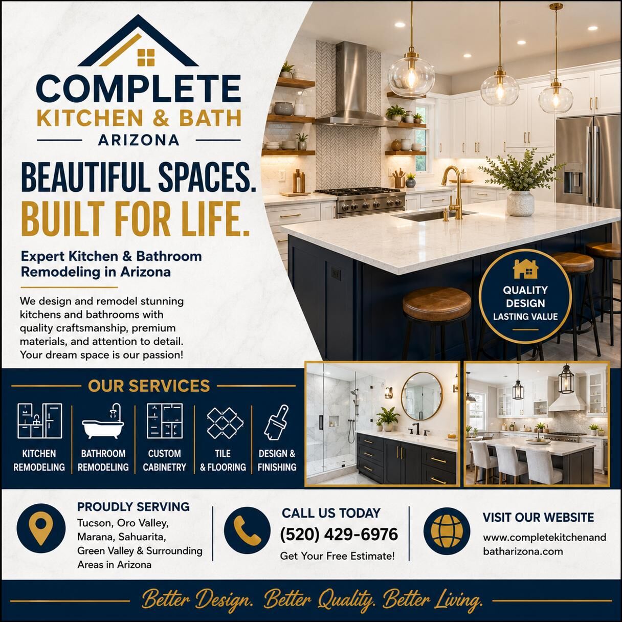 New York, Construction, Granite Kitchen And Bathroom Installation Tucson Arizona