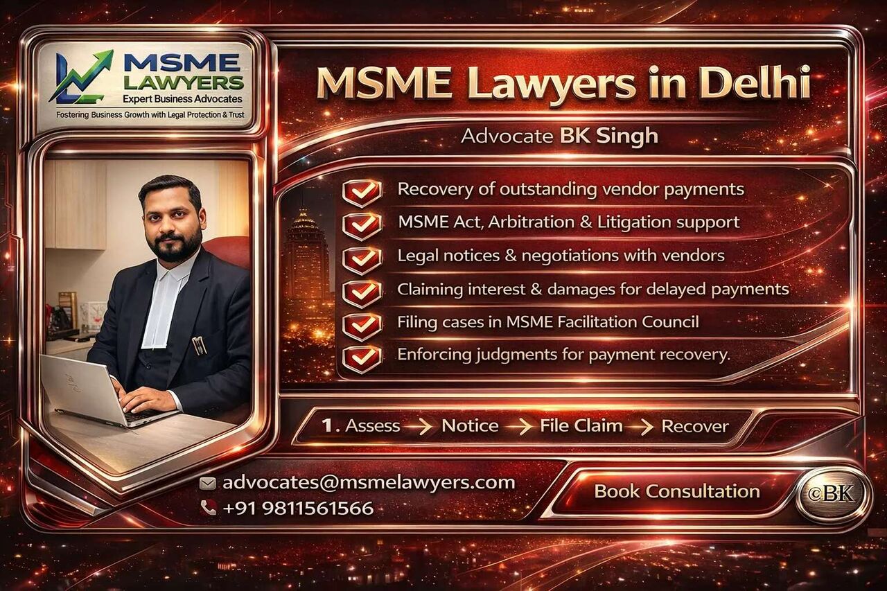 New Delhi, Legal, Need Trusted MSME Lawyers In Delhi For Business Disputes?