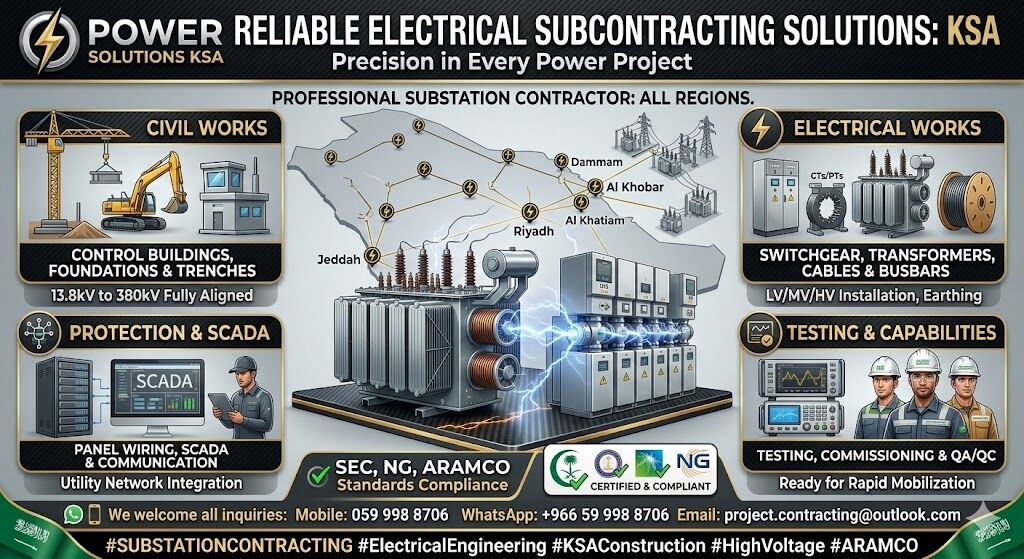 Khobar, Construction, Electrical Subcontracting Solutions►Trusted Powering Projects With Precision✅0599988706