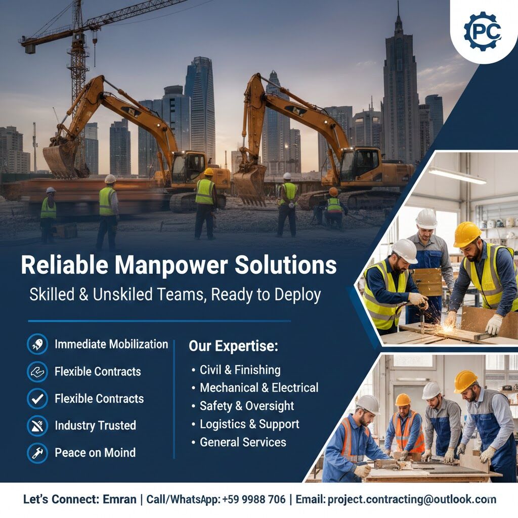Dammam, Manpower, Construction Manpower Available ✅ Skilled & Unskilled ✅Short-Term & Long-Term✅0599988706.