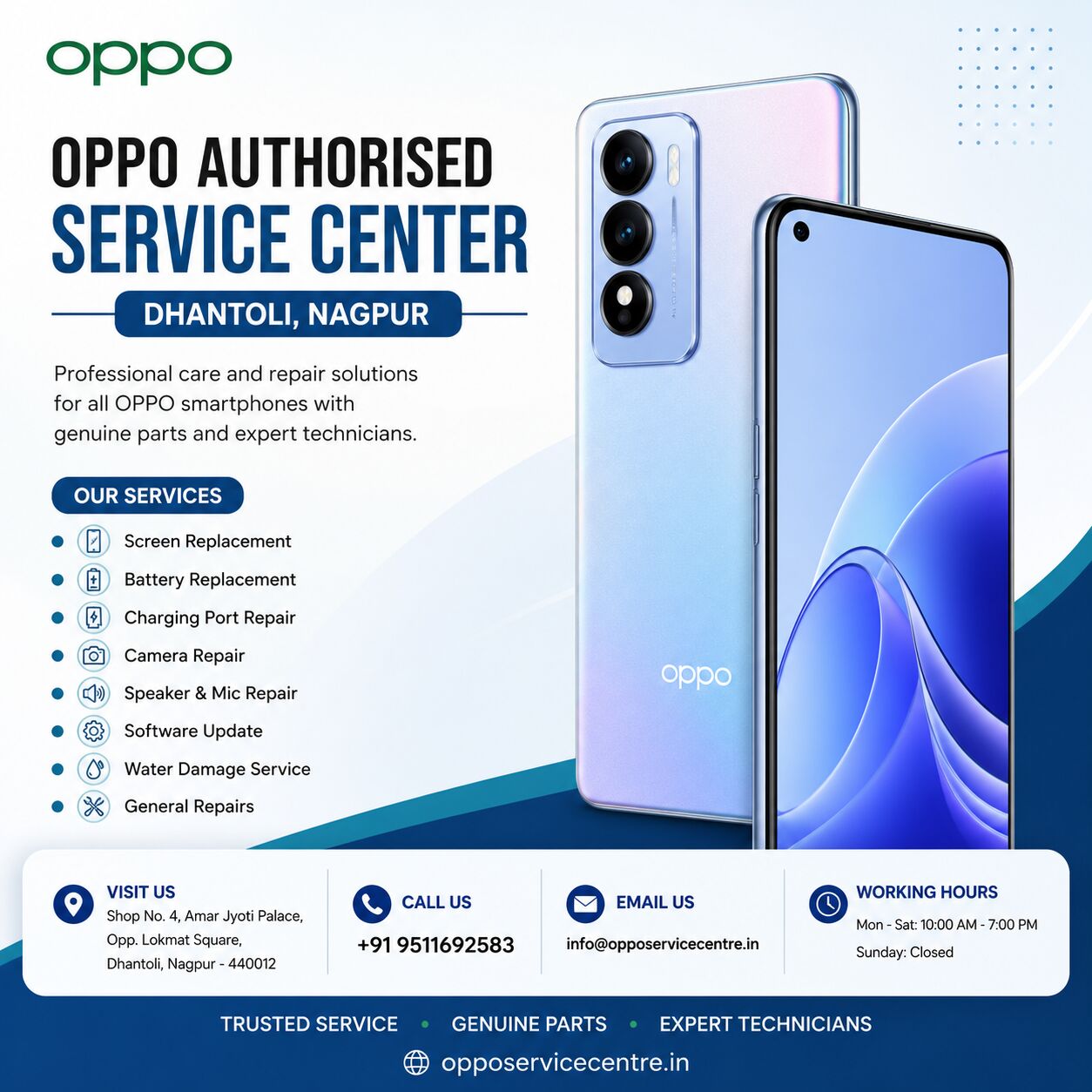 Nagpur, Appliance Repair, OPPO Authorised Service Center In Dhantoli, Nagpur