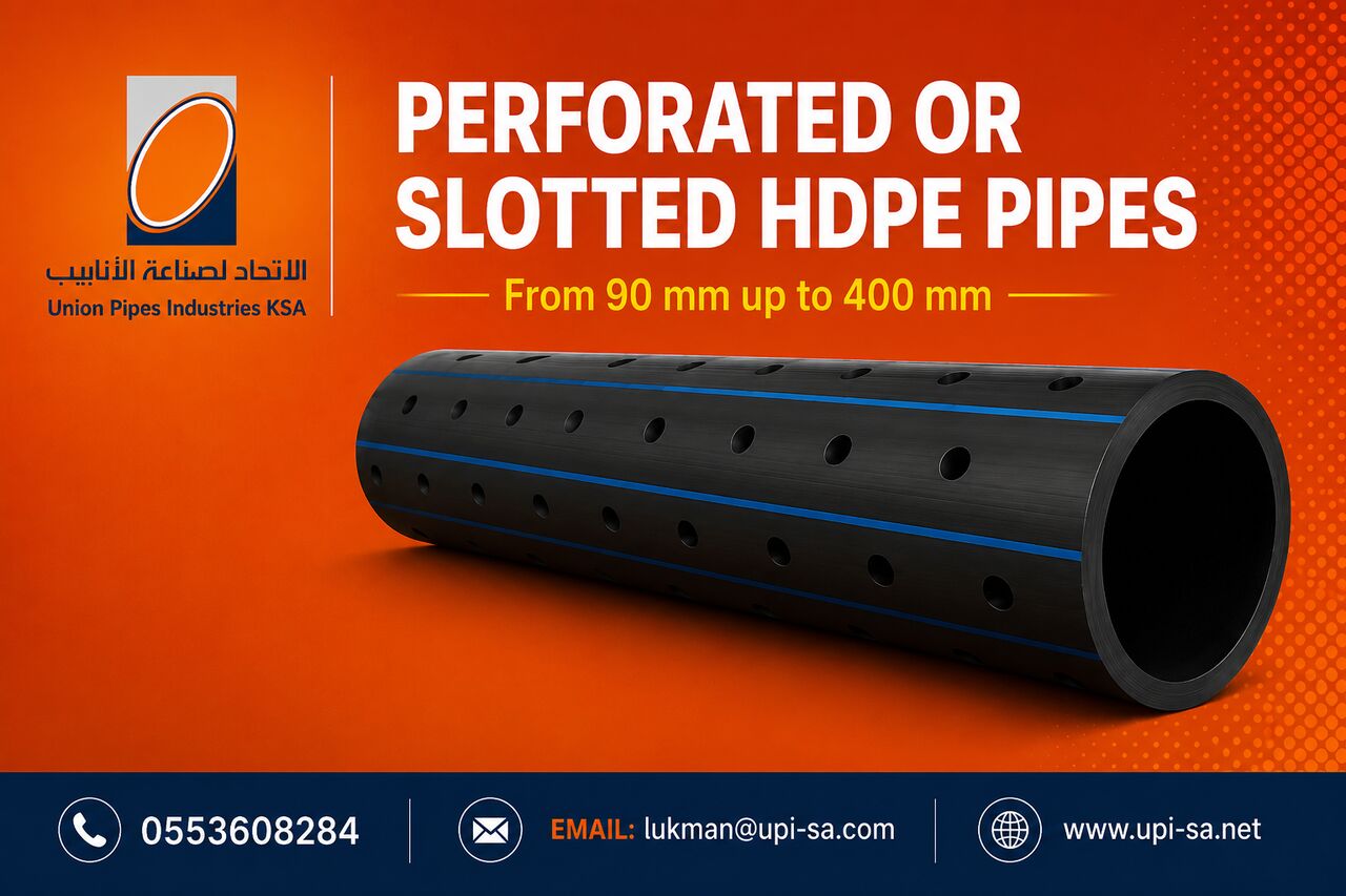 Jubail, Materials, HDPE Pipes And Fittings_Union Pipes Industry (UPI).