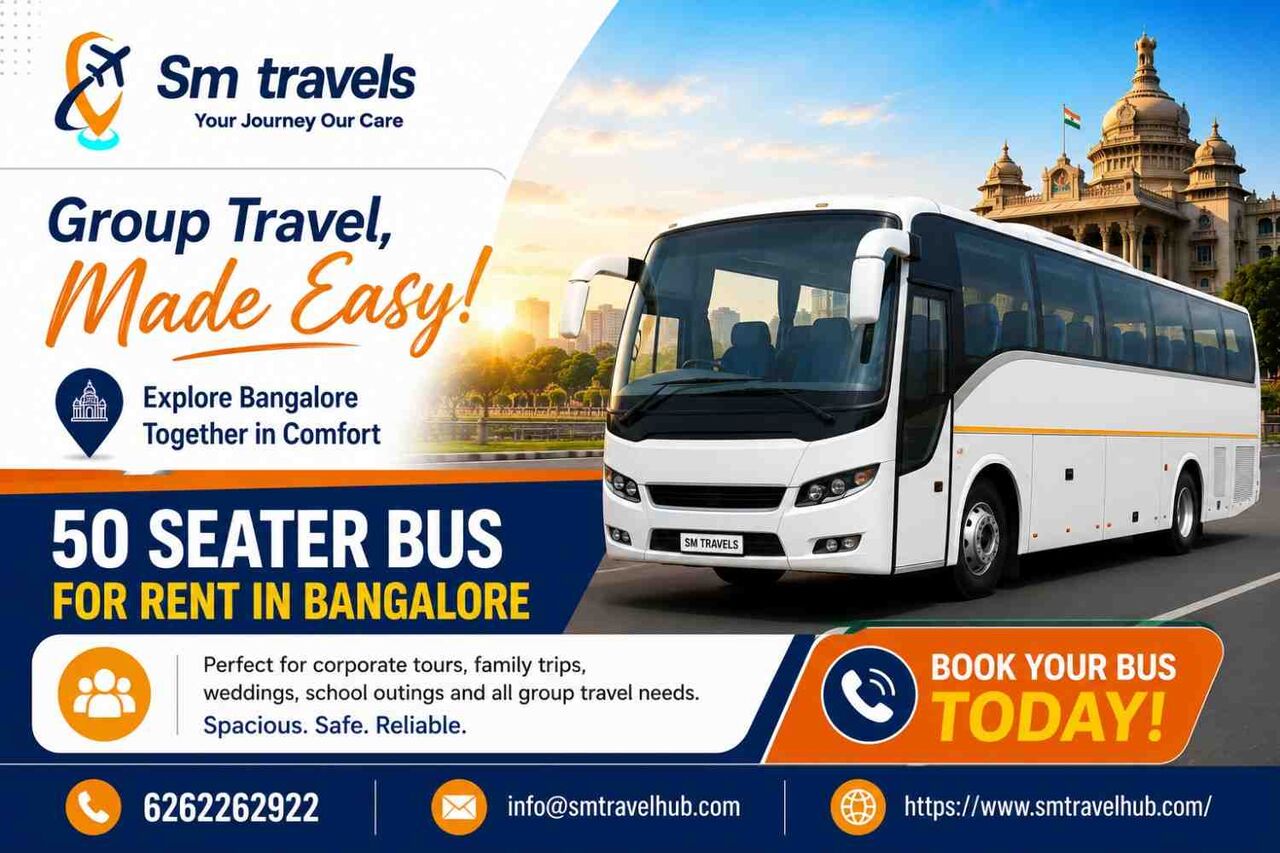 Bangalore, Travel, 50 Seater Bus For Rent In Bangalore