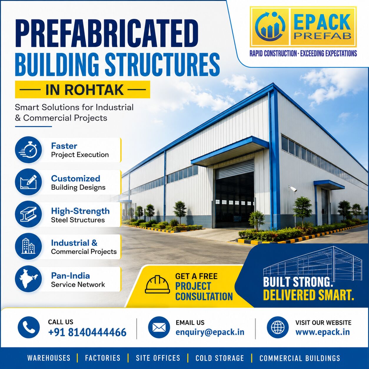Greater Noida, Construction, Prefab Building Solution In Rohtak | EPACK Prefab