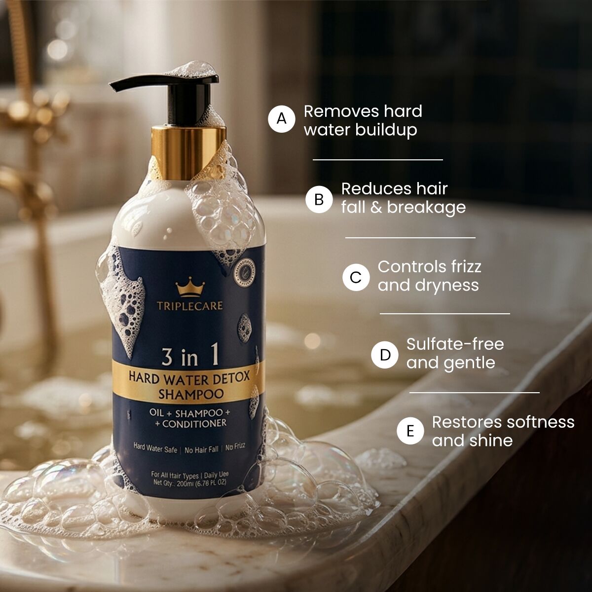 New Delhi, Health & Beauty Items, INR 799,  Buy TripleCare Hard Water Shampoo For Soft, Clean, And Manageable Hair