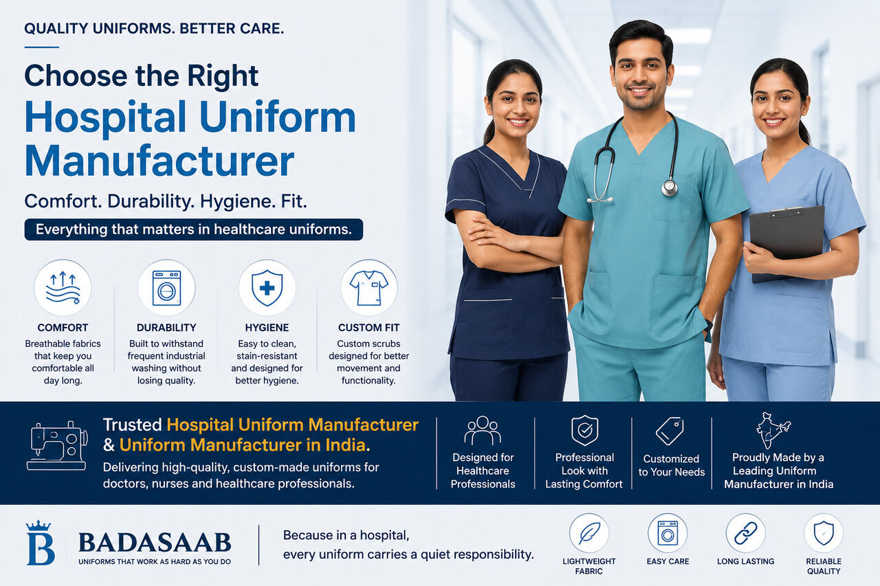 Mumbai, Clothing & Accessories, Choose A Reliable Hospital Uniform Manufacturer Today | BADASAAB Uniforms