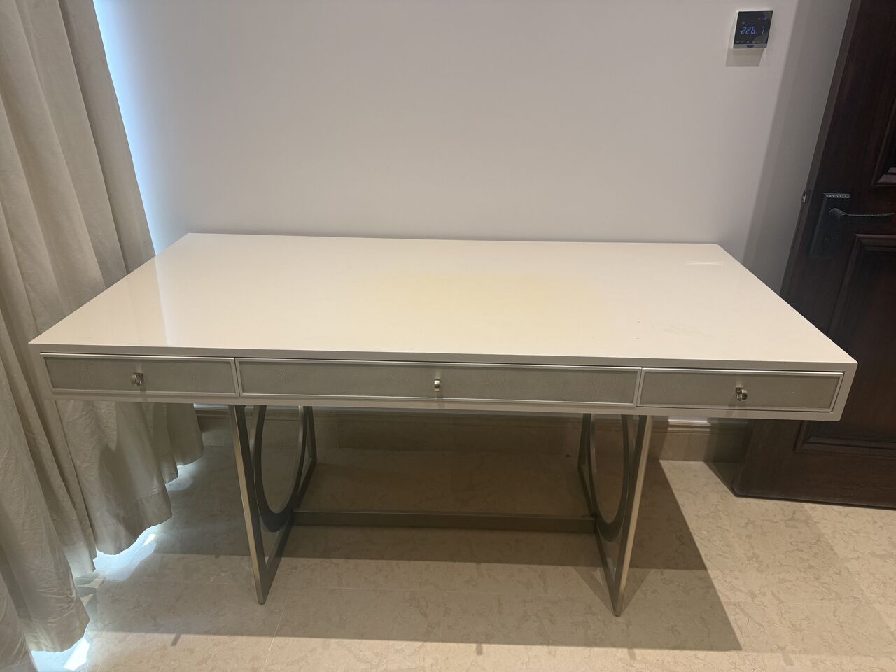 Abu Dhabi, Furniture, AED 7000,  Salon Alabaster Bernhardt Salon Desk. Original Price: $3,160