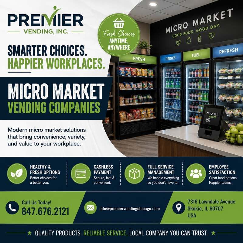 New York, Food & Drink, Reliable Micro Market Vending Solutions By Premier Vending, Inc.