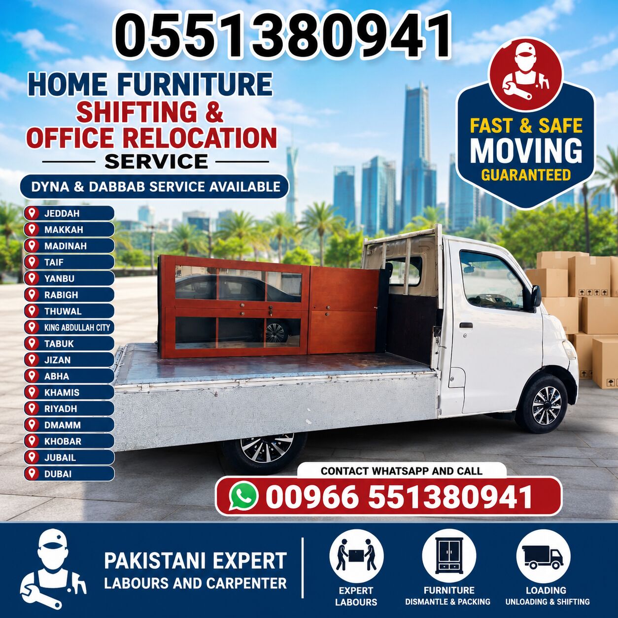 Jeddah, Labor/Moving, Door To Door House__Furniture Shifting Jeddah Makkah Taif 0551380941