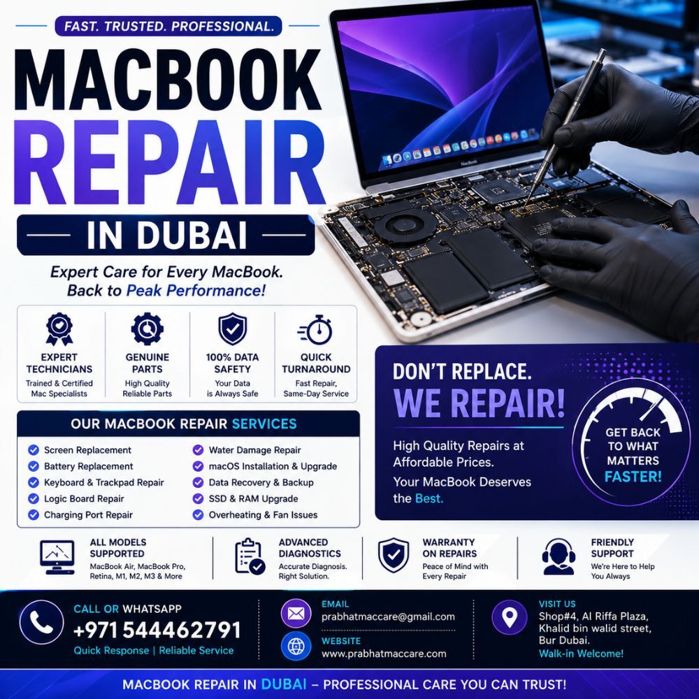 Bur Dubai, Appliance Repair, Expert MacBook Repair In Dubai With Free Device Inspection