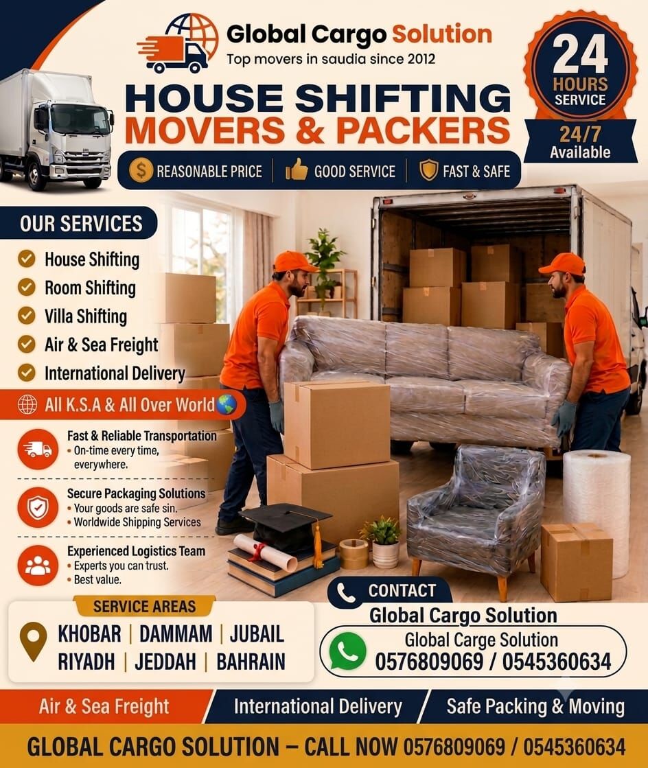 Dhahran, Relocation, MOVERS & PACKERS▲Packing▲REMOVALS◇2□ALL KSA◇BAHRAIN◇QATAR◇DUBAI-UAE◇OMAN-KUWAIT◇0576809069