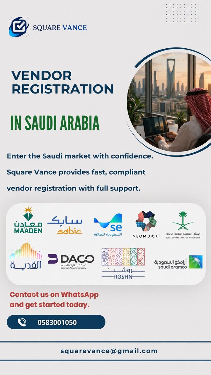 Jubail, Construction, Vendor Registration Services - KSA