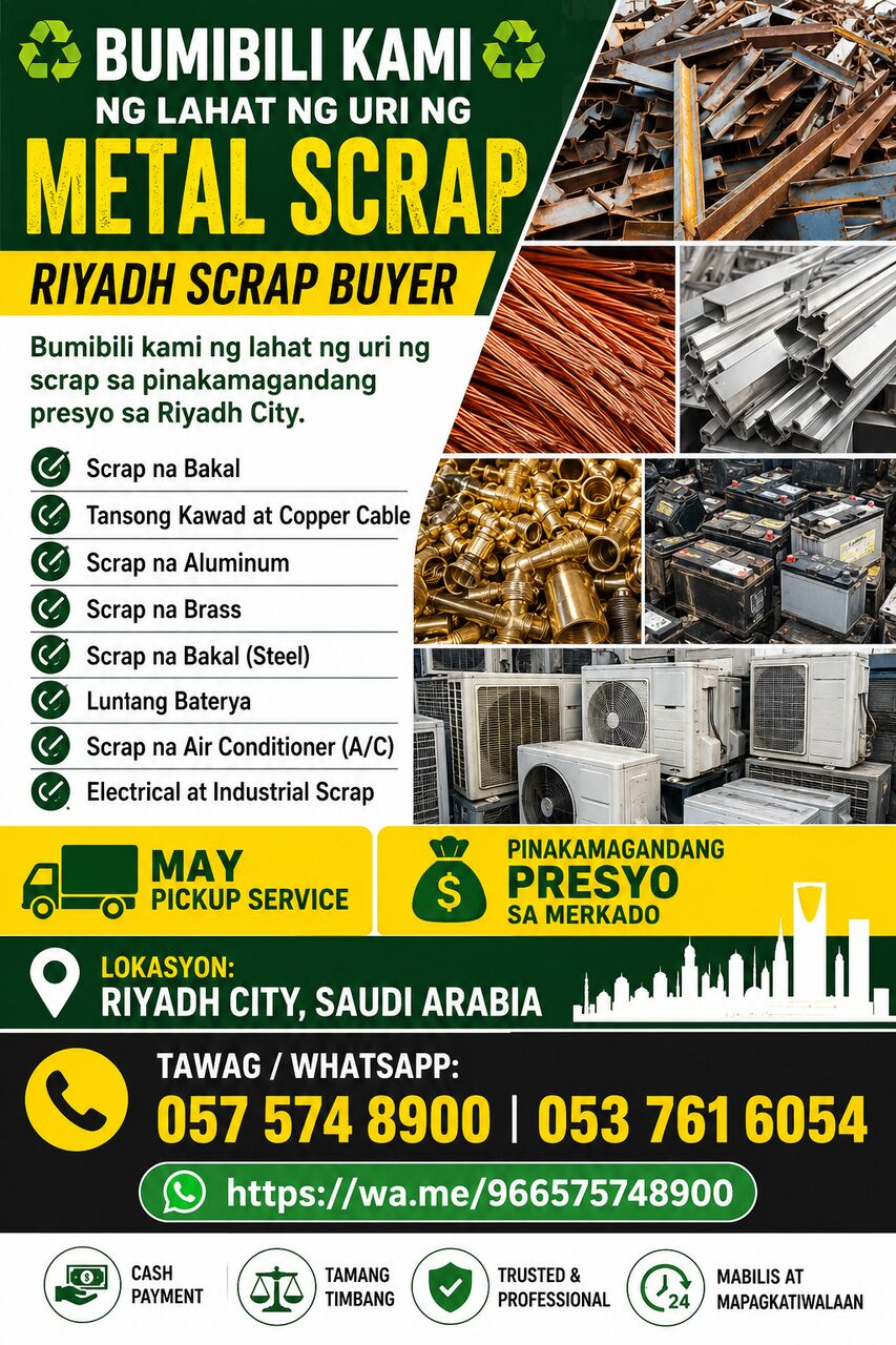 Al Arid, Items Wanted, We Are Metal Scraps Dealer Scrap Buyer Riyadh 0575748900
