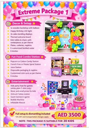 Sharjah, Food, AED 1,  Birthday Packages | SHARJAH