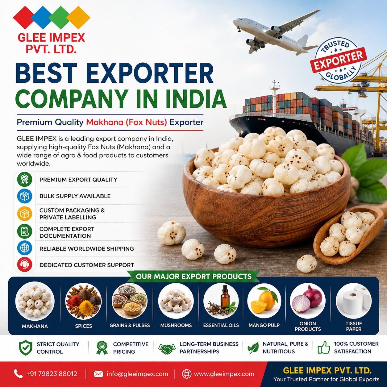 Mumbai, Food, Best Exporter Company In India | Premium Fox Nuts (Makhana) Exporter | GLEE IMPEX