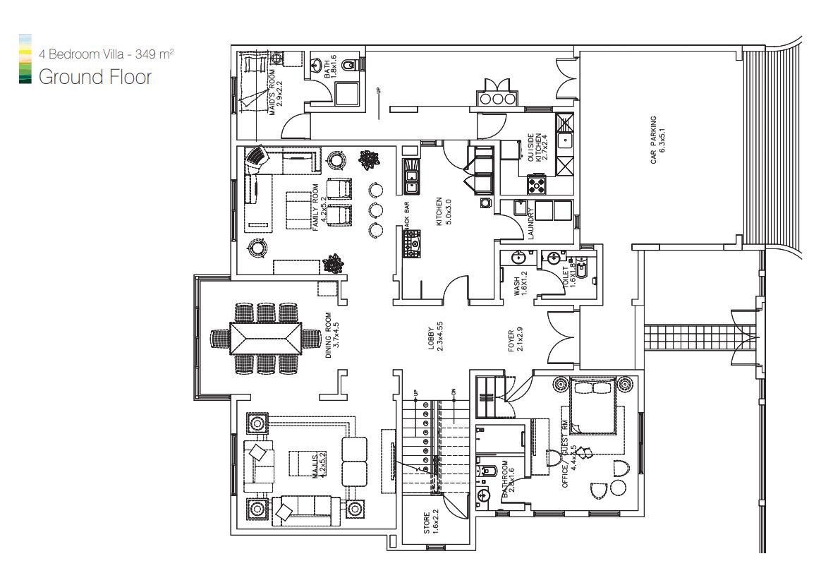 Riffa Views, Villas, BHD 1000,  Furnished,  350 Sq. Meter,  @@@ For Rent - New - Semi Furnished 4-Bedroom Villa - Riffa Views (Park Gate #3) @@@