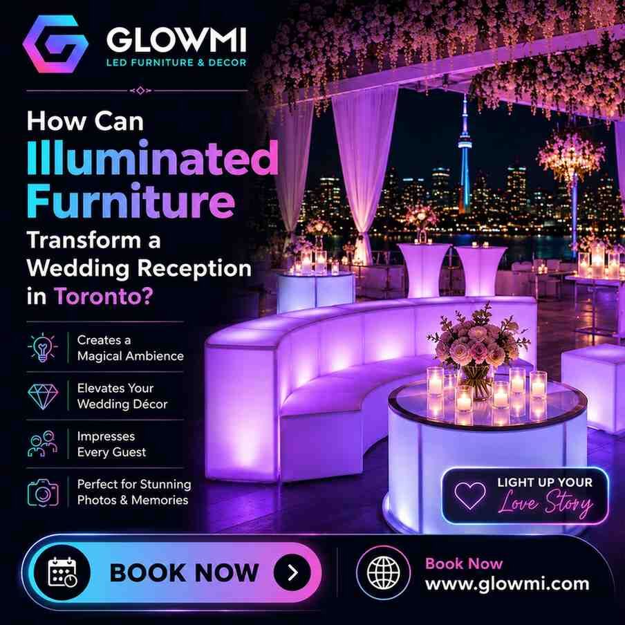 Toronto, Furniture, CAD 300,  How Can Illuminated Furniture Transform A Wedding Reception In Toronto?