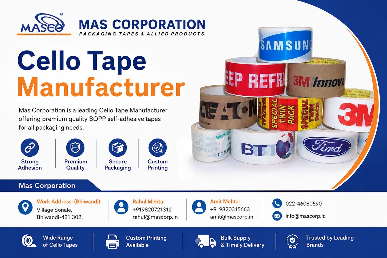 Mumbai, Materials, Cello Tape Manufacturer | Quality Adhesive Tape Mumbai