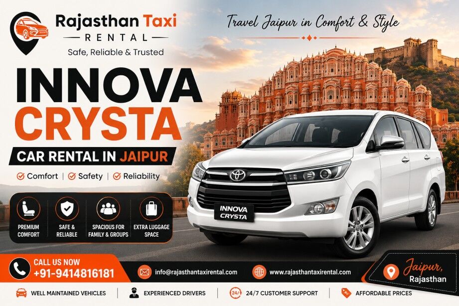 Jaipur, Travel, Innova Crysta Car Rental In Jaipur &ndash; Luxury, Comfort & Reliable Travel
