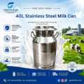 Buy 40 Litre Stainless Steel Milk Can At Best Price - Geeta Fab