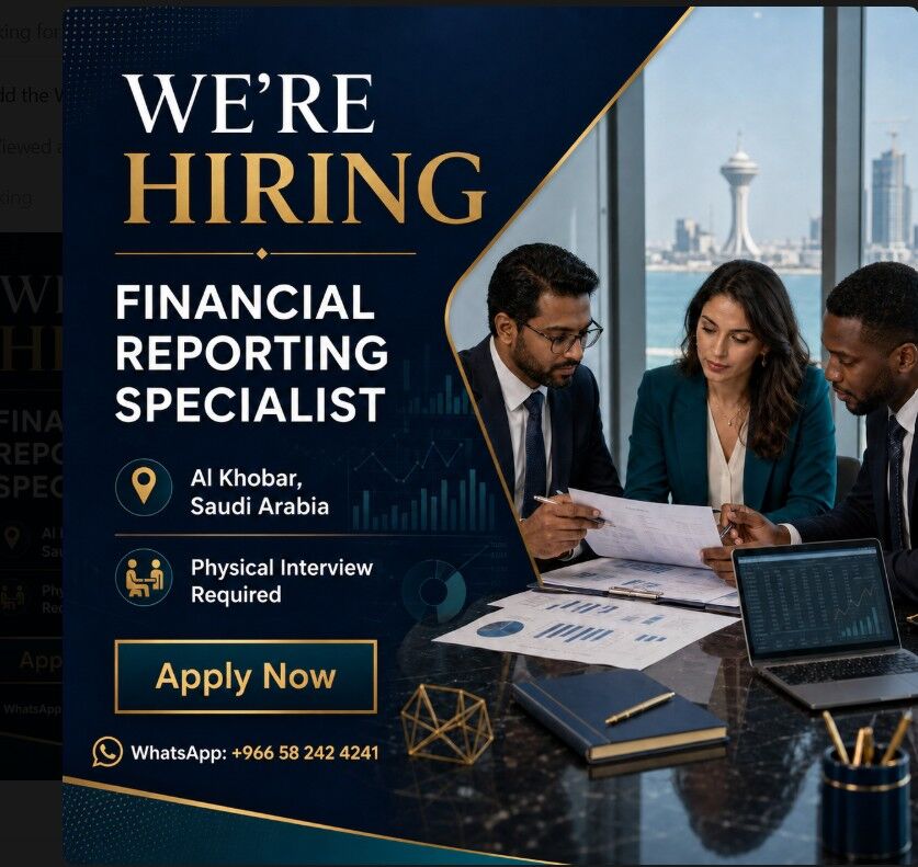 Khobar, Jobs, Financial Reporting Specialist