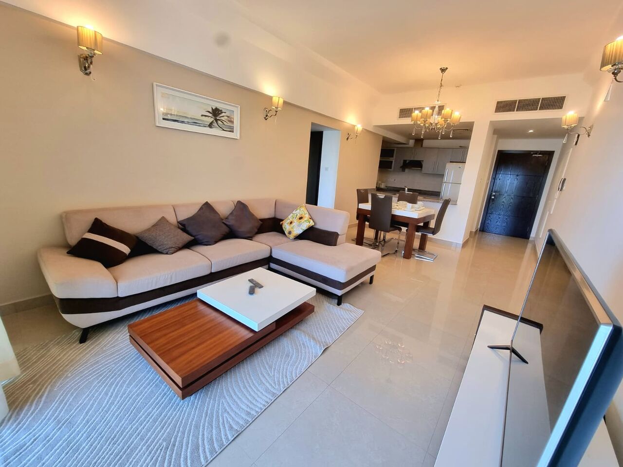 Amwaj Islands, Apartments, Flats, Houses & Villas, BHD 320/month,  Furnished,  1 BR,  70 Sq. Meter,  Elegant / Pet Friendly / 2 Balconies For Rent Amwaj Island