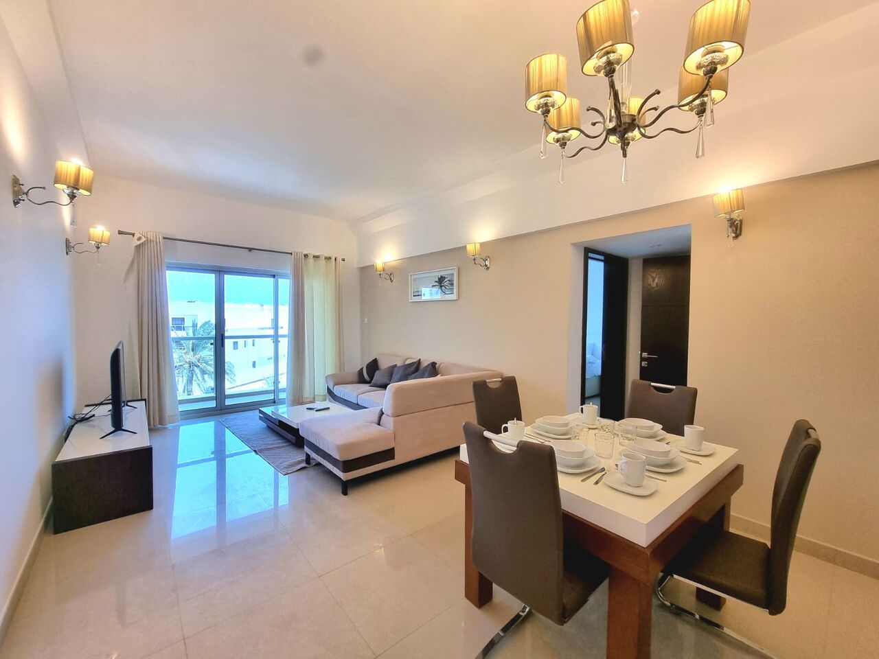 Amwaj Islands, Apartments, Flats, Houses & Villas, BHD 320/month,  Furnished,  1 BR,  70 Sq. Meter,  Elegant / Pet Friendly / 2 Balconies For Rent Amwaj Island