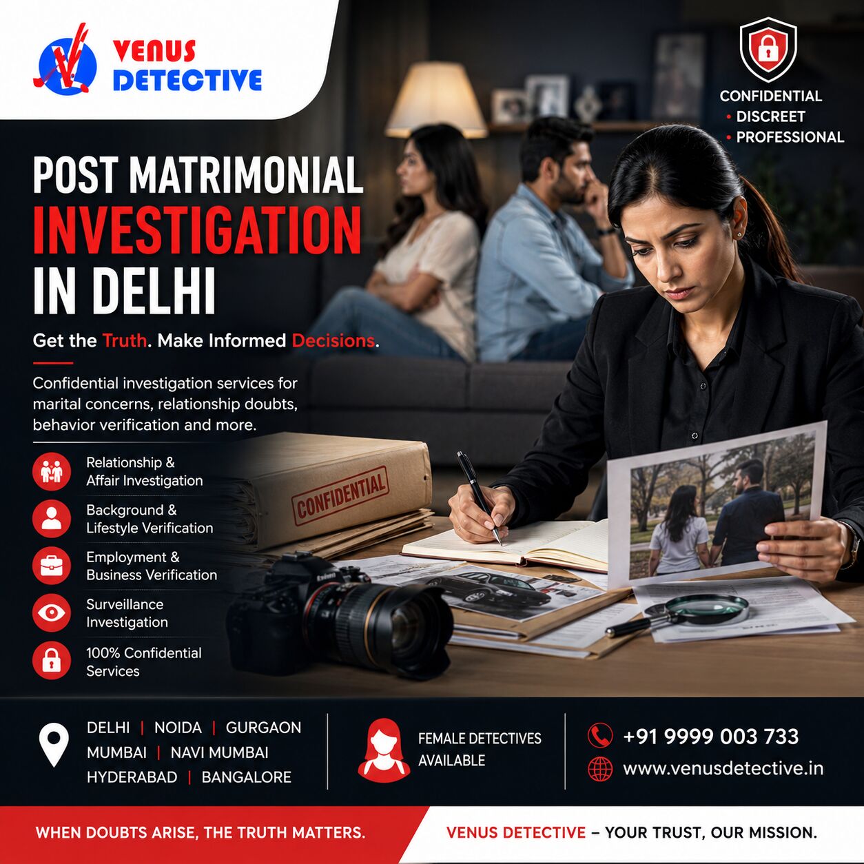 New Delhi, Legal, Post Matrimonial Investigation In Delhi &ndash; Confidential Private Detective Services