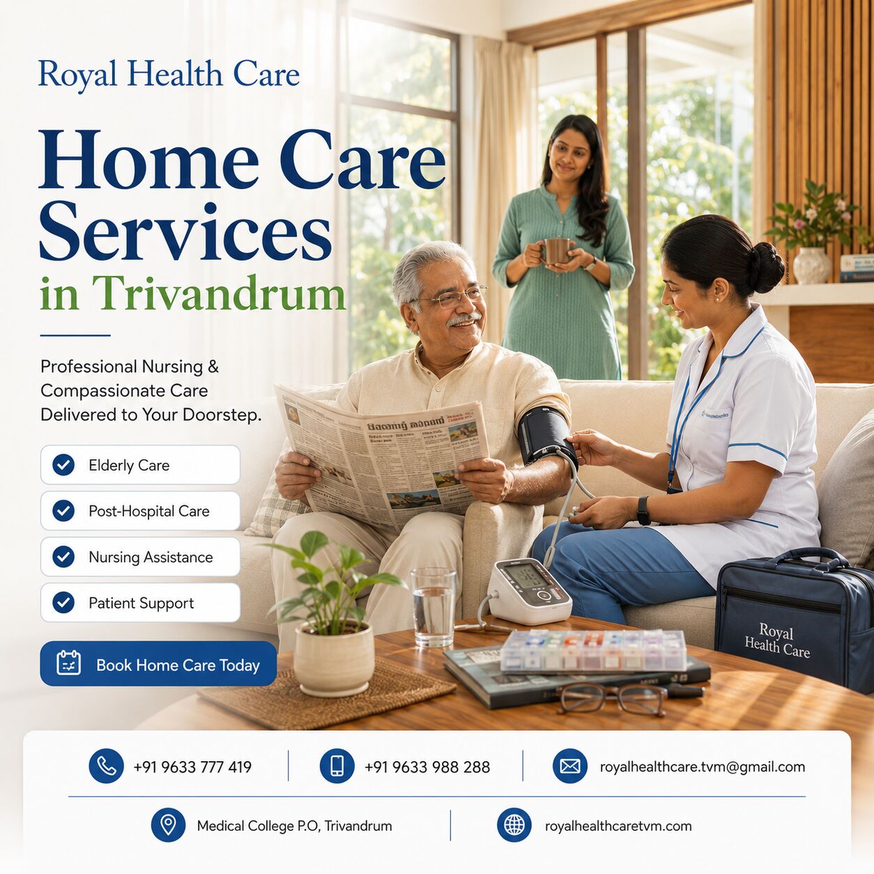 Kerala, Health, Best Home Care Services In Trivandrum | Royal Health Care