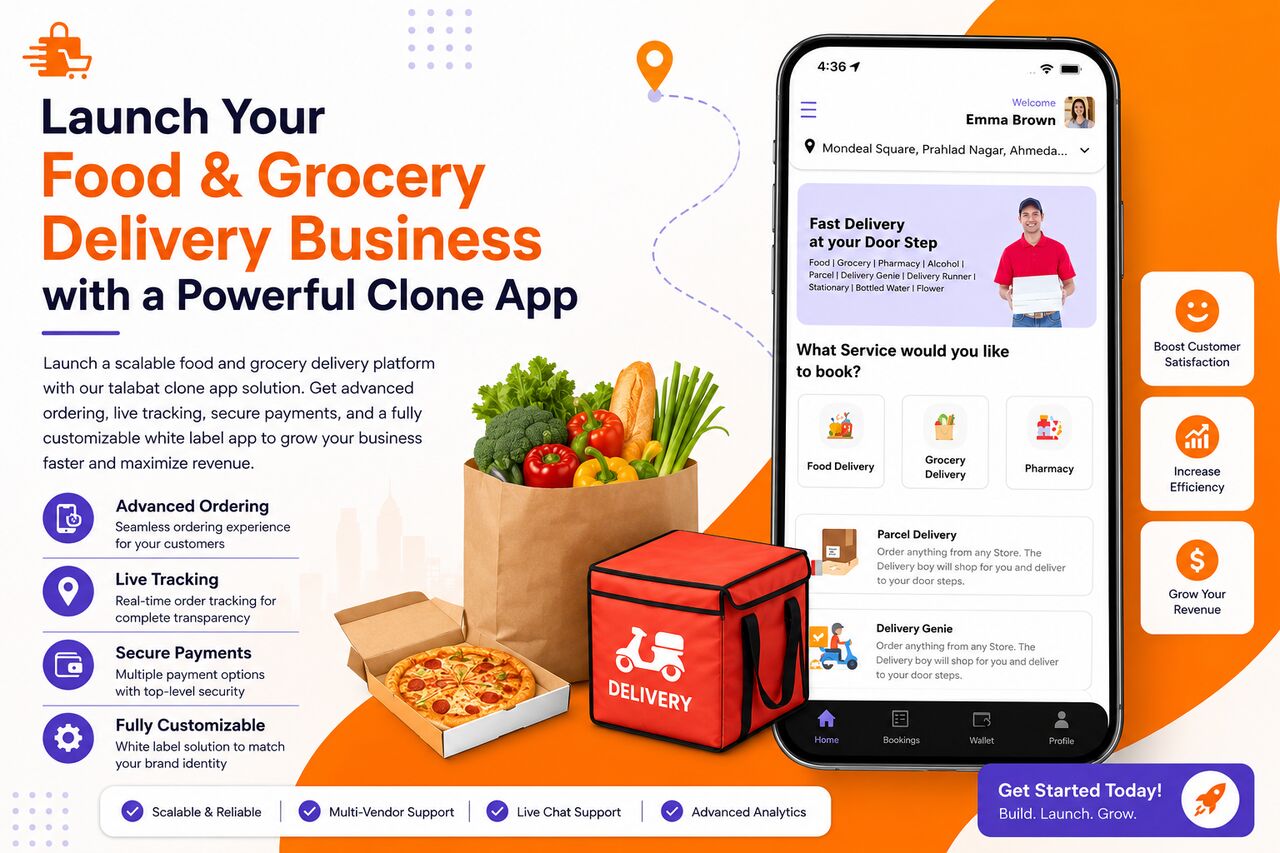 London, Mobile Apps, Launch Your Food & Grocery Delivery Business With A Powerful Clone App