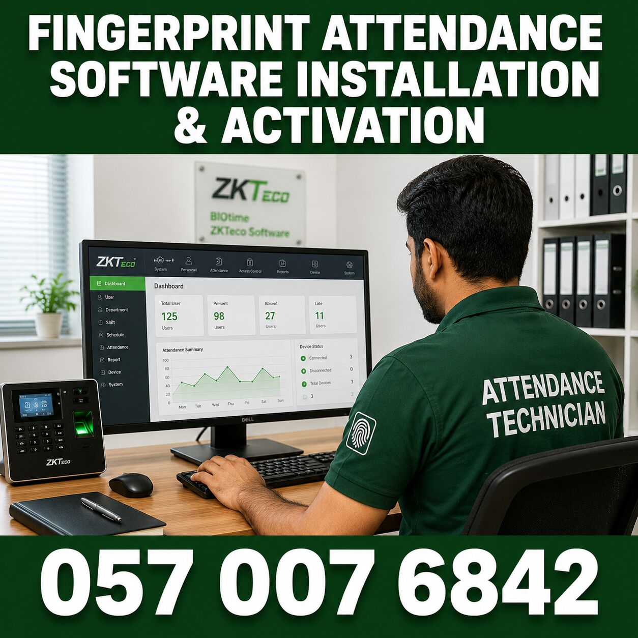 Al Sharq, Software Development, ✅✅✅ FINGERPRINT ATTENDANCE SOFTWARE INSTALLATION & ACTIVATION – DAMMAM ✅ 057 007 6842 ✅✅✅