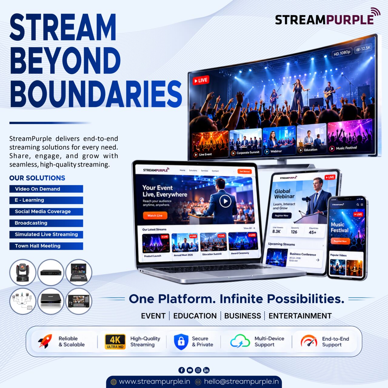 Dwarka, Business, Professional Live Streaming Services In India | StreamPurple