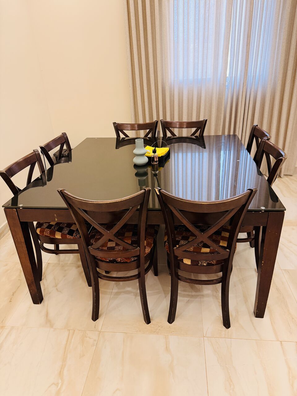 Khobar, Furniture, SAR 1700,  8 Seater Dining Table Set, Wardrobe, Bed With Mattress