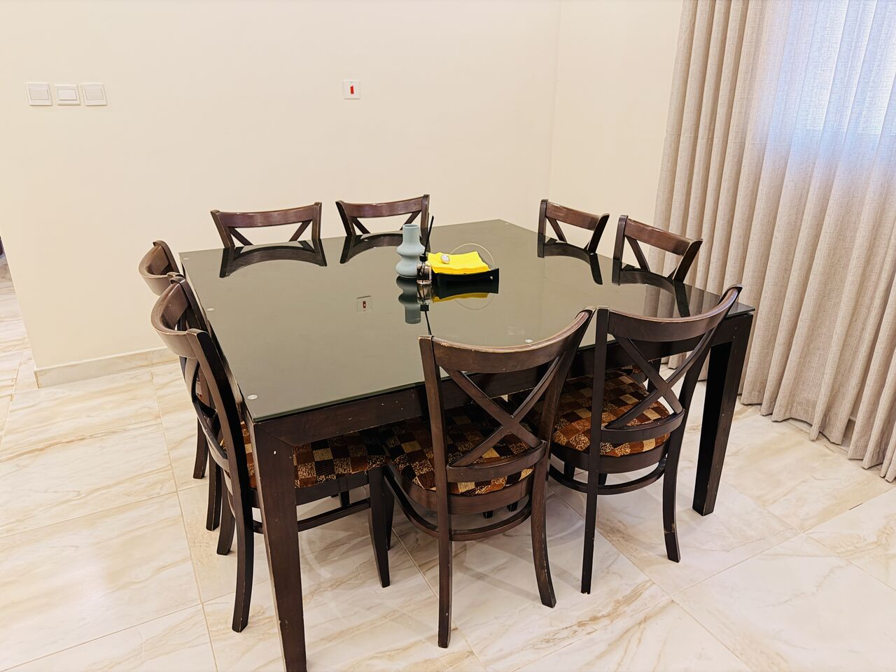 Khobar, Furniture, SAR 1700,  8 Seater Dining Table Set, Wardrobe, Bed With Mattress