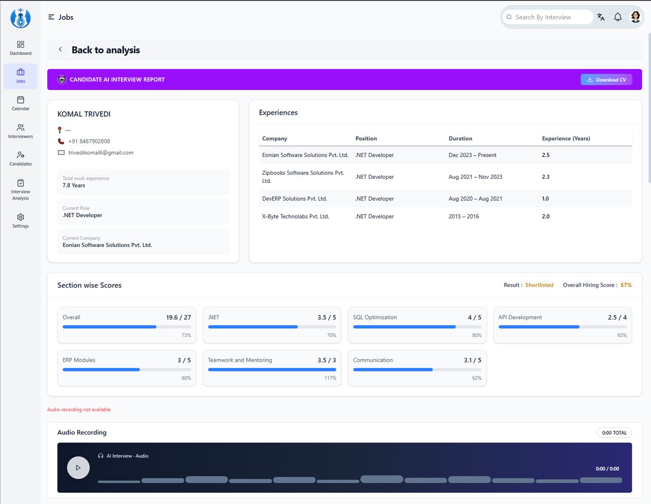 Mumbai, Software Development, Modern ATS With AI Interview Automation