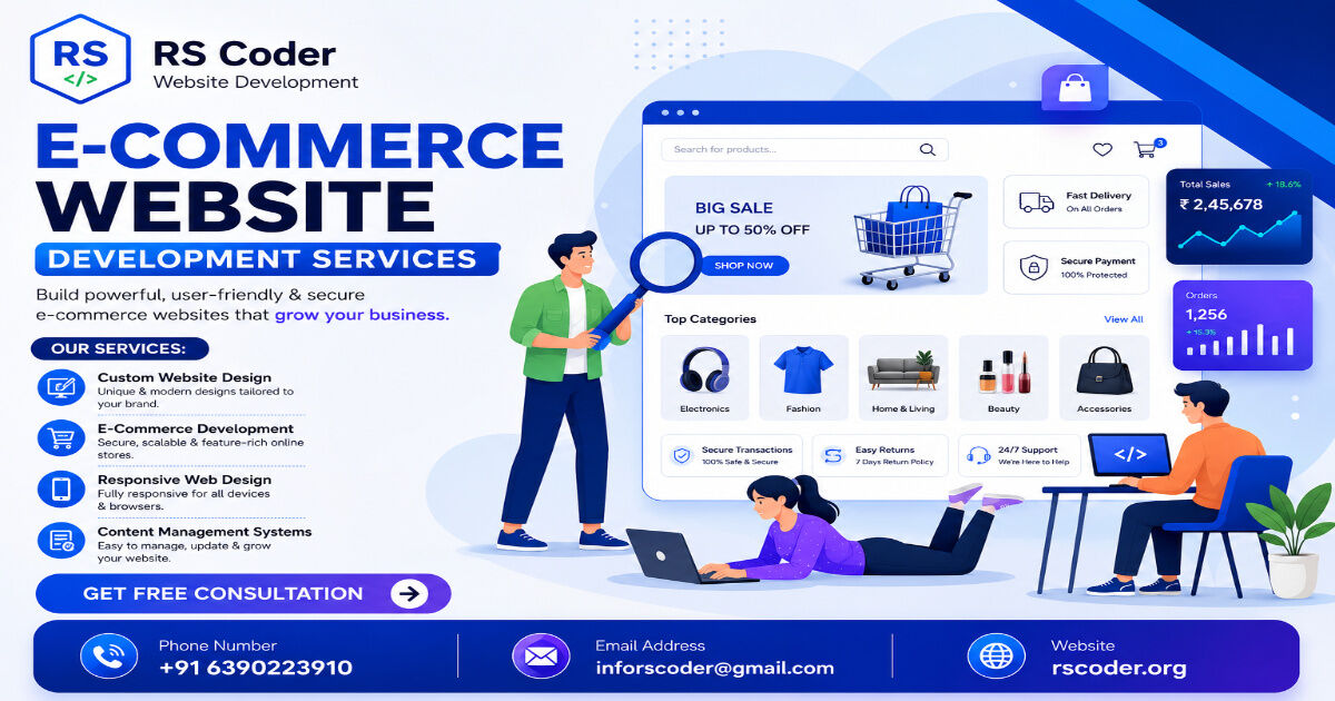 Gurugram, Web Design & Development, Launch A High-Converting ECommerce Website With RS Coder