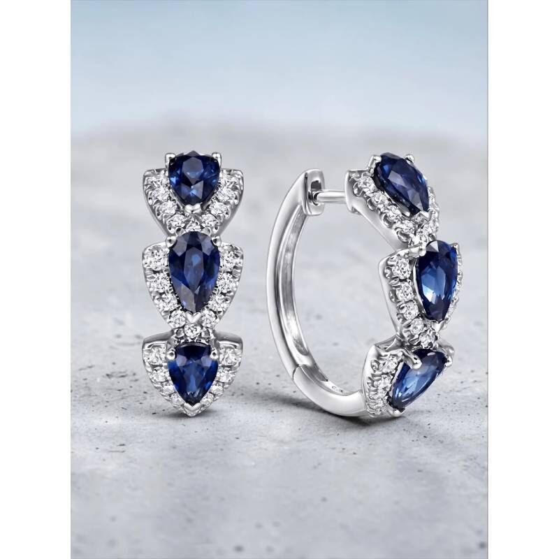 New York, Appliances, USD 9,  Emerald Earrings &ndash; Pear Cut Zircon Hoop Earrings For Women