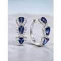 USD 9,  Emerald Earrings &ndash; Pear Cut Zircon Hoop Earrings For Women