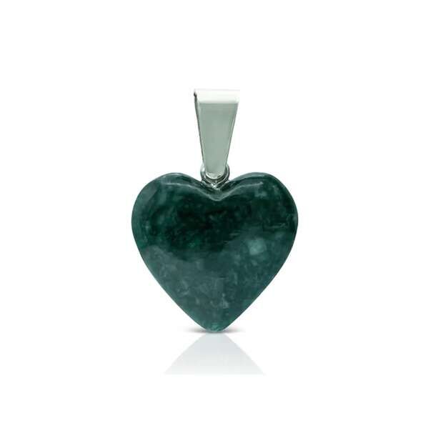 New York, Jewelry, USD 259,  Heart Jade Pendant | Ethical Genuine Green Gemstone Jewelry