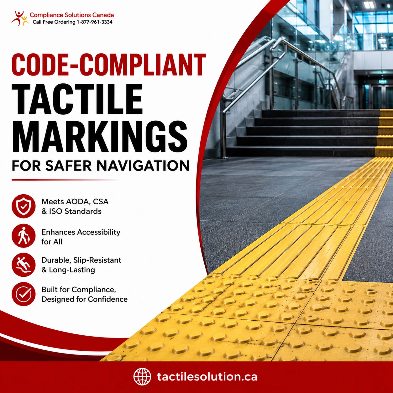 Toronto, Construction, Code-Compliant Tactile Markings For Safer Navigation