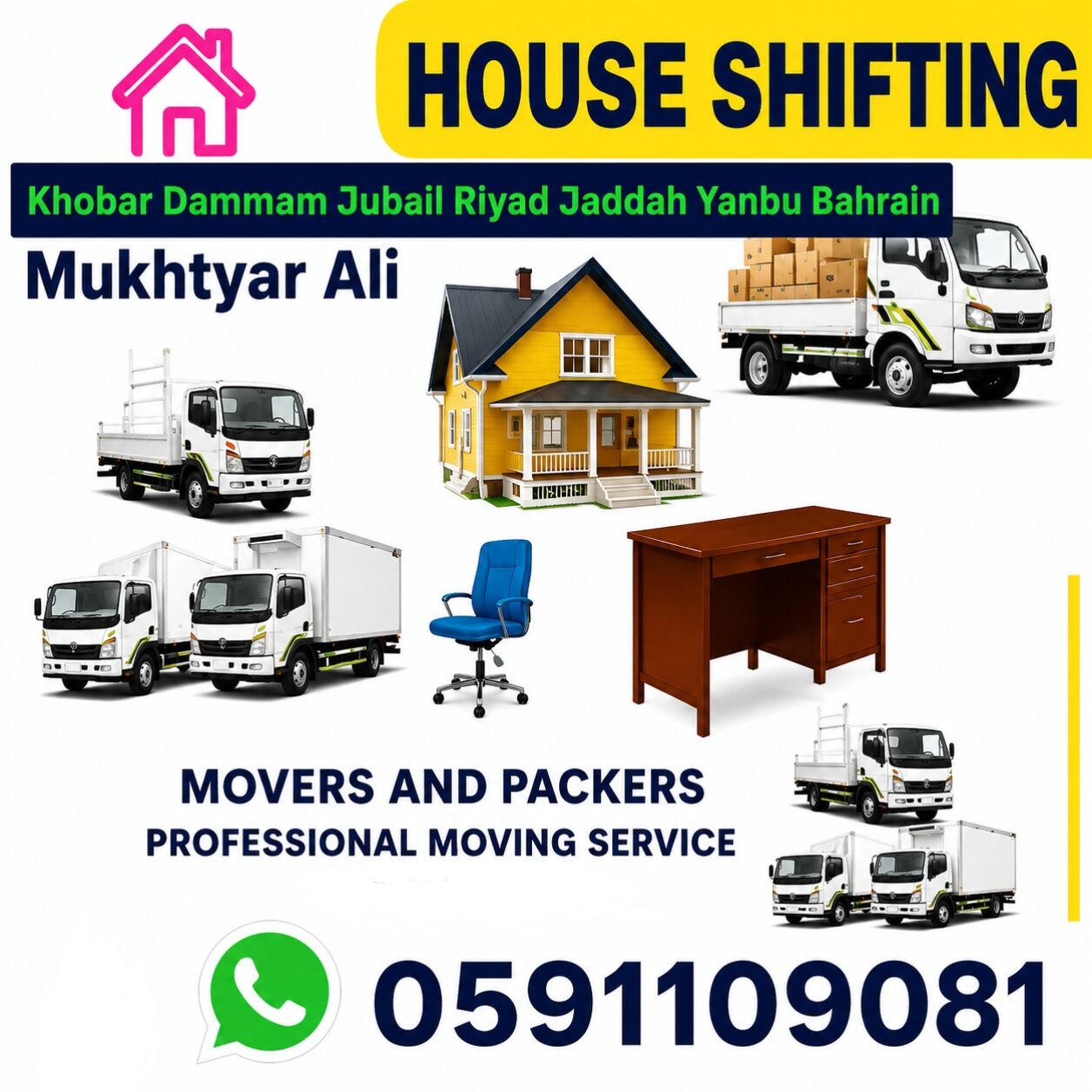 Khobar, Labor/Moving, House Shifting /Office/Apartment/Company Materials Shifting Khobar To All KSA.0591109081
