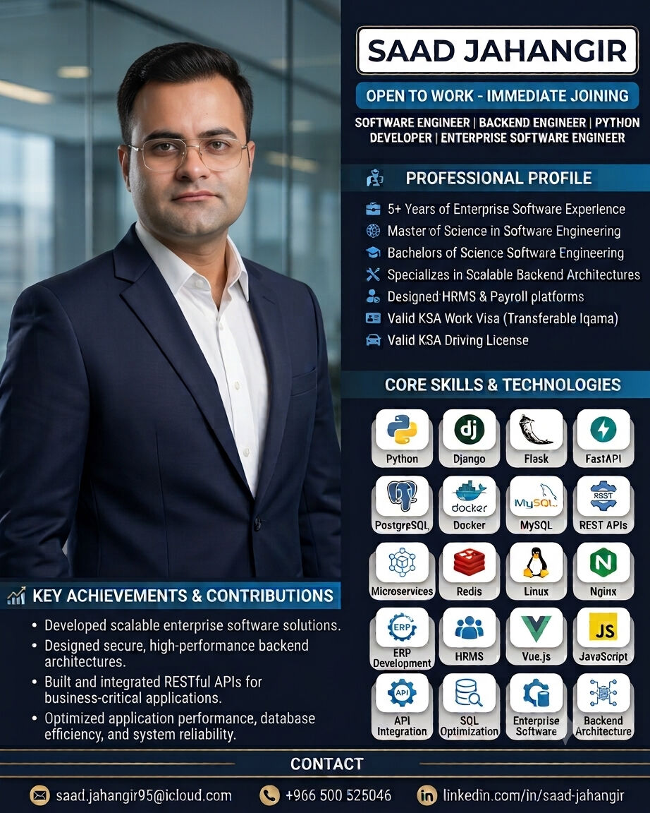Riyadh, Job Seekers, Backend Developer | Immediate Joiner | +966500525046