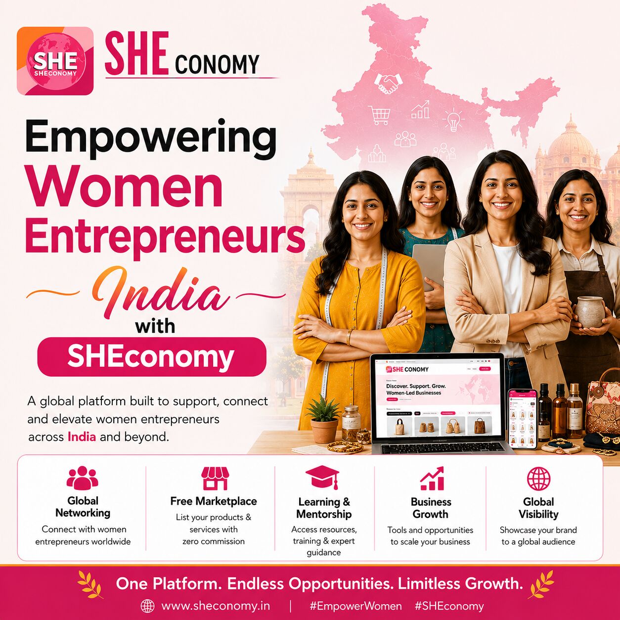 New Delhi, Web Design & Development, Empowering Women Entrepreneurs India With SHEconomy