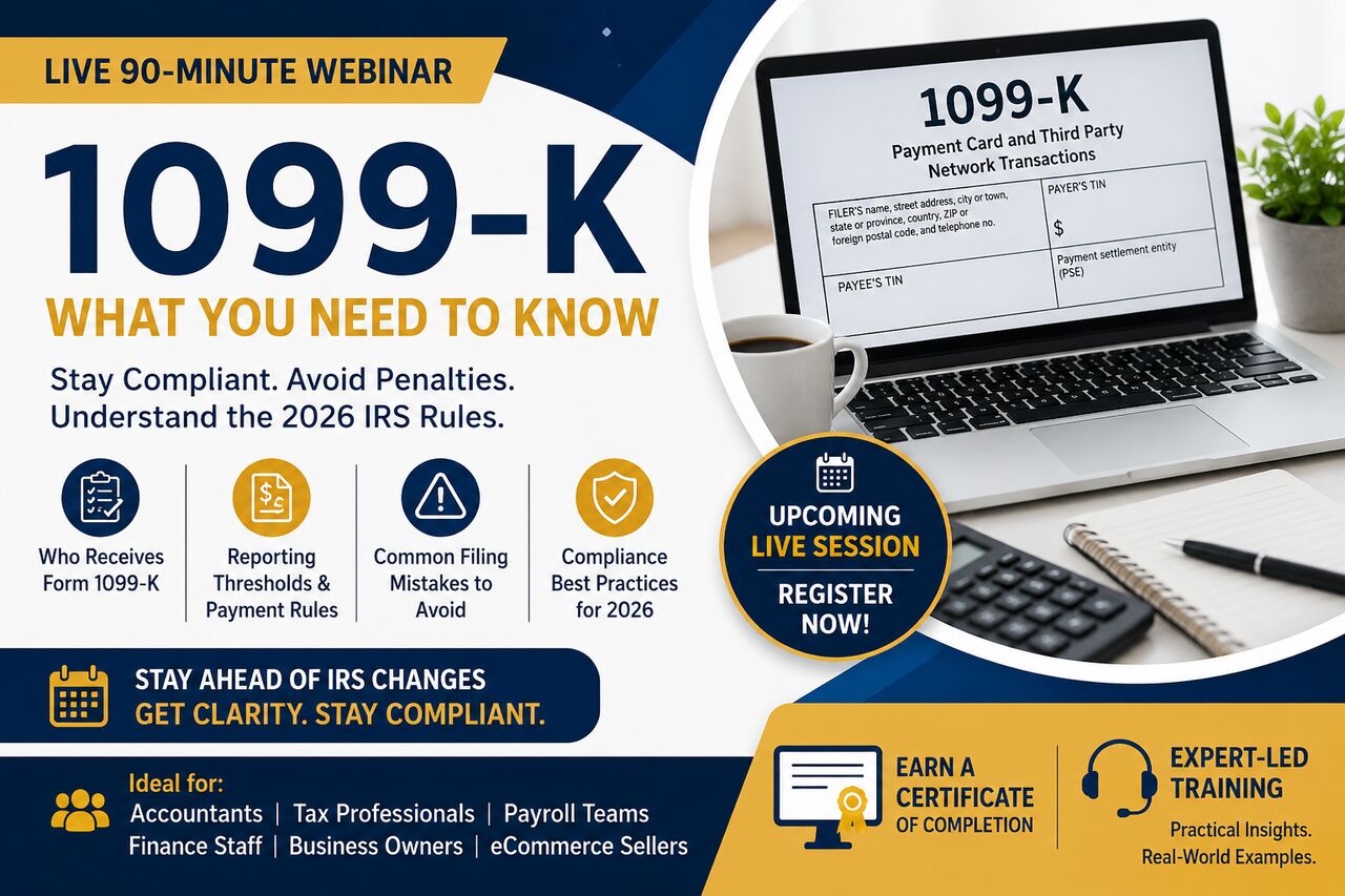 New York, Education, 1099 K Form Webinar &ndash; Learn 2026 IRS Reporting Rules & Compliance