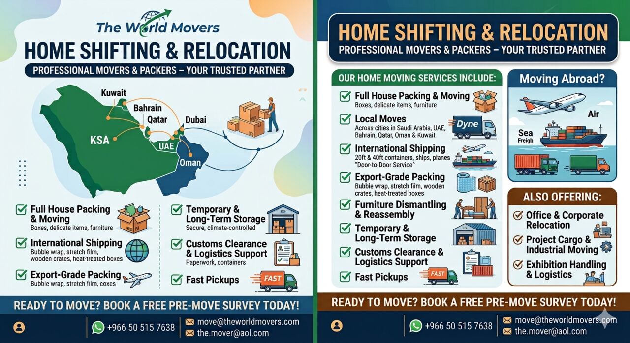 Dammam, Cargo, The World Movers - HOME SHIFTING▲2▲ALL KSA-BAHRAIN-QATAR▲DUBAI-UAE▲OMAN▲KUWAIT▲0505157638)