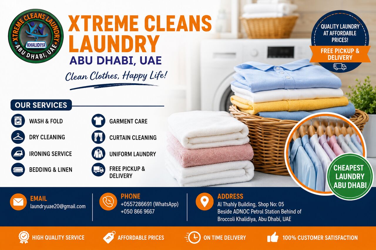 Dubai, Cleaning, Laundry Near Me Abu Dhabi | Cheapest Laundry With Free Pickup & Delivery