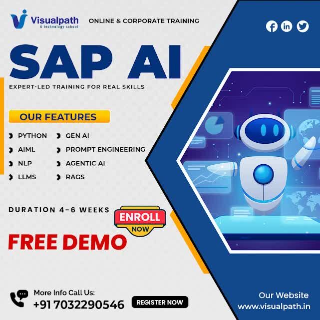 Hyderabad, Lessons Offered, Best SAP AI Training With Live Classes At Visualpath
