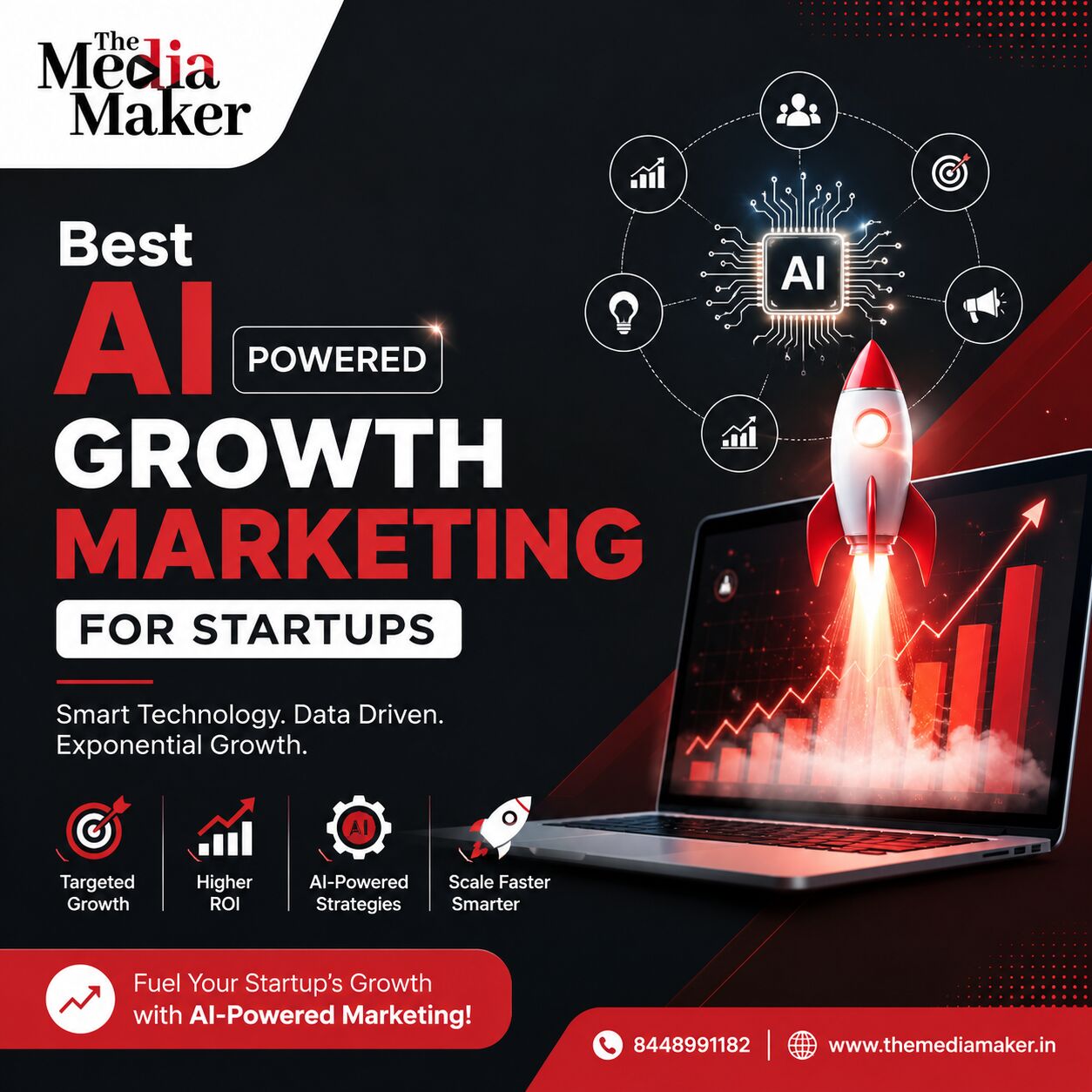 New Delhi, Business, Best AI Powered Growth Marketing For Startups - The Media Maker