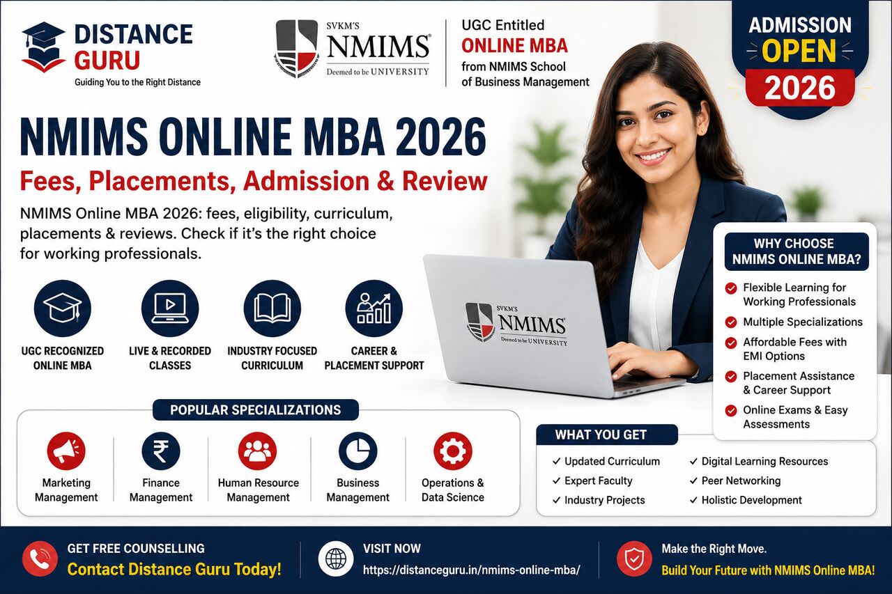 Pune, Education, NMIMS Online MBA 2026: Fees, Placements, Admission & Review | Distance Guru