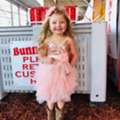 USD 79,  Gigi Rose Gold Sequin Dress, Blush Tulle Boho Flower Girl Dress